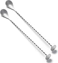 BRIOUT 2 Pcs Bar Spoon, 12 Inches Long Handle Drink Stirrer, Stainless Steel by Briout