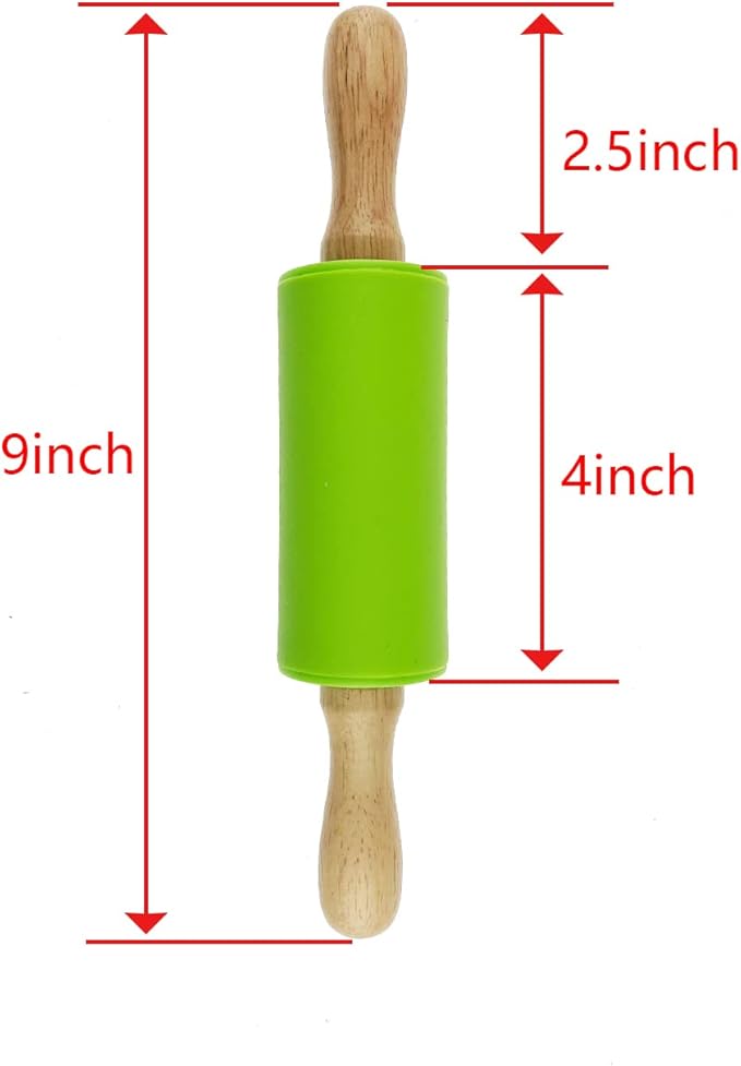 8 Pack Small Rolling Pin for Kids, Kids Rolling Pin for Home Kitchen - Image 2