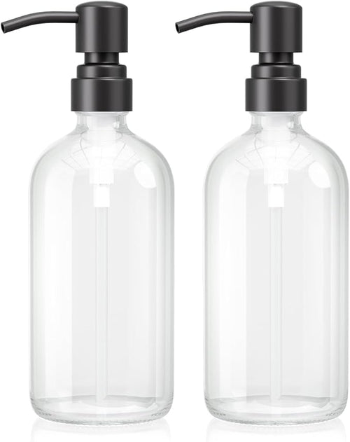 AmazerBath Soap Dispenser, 2 Pack Glass Soap Dispenser by AmazerBath