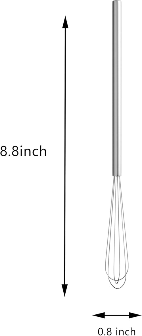 2 Pcs Mini Whisk, Stainless Steel Skinny Egg Beater Whisk - Image 2