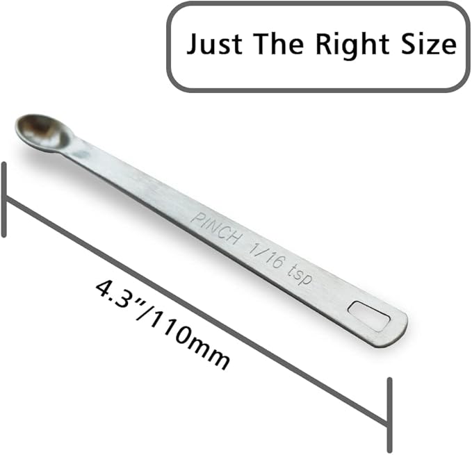 5PCS 1/16 Teaspoon Single Tiny Measuring Spoon, Small Individual Stainless - Image 2