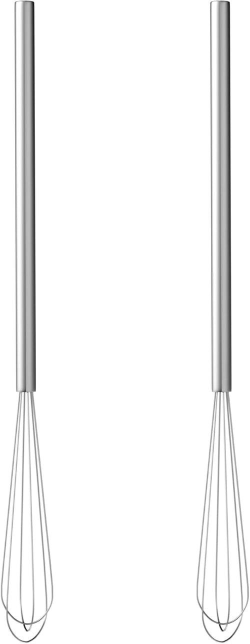 2 Pcs Mini Whisk, Stainless Steel Skinny Egg Beater Whisk by Tafond