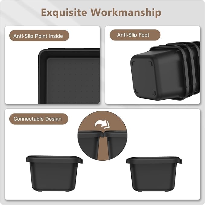 A-LuGei【X-Large Size【5 Pcs】 Tool Box Organizer Tray Divider【Single Size】 Black - Image 5