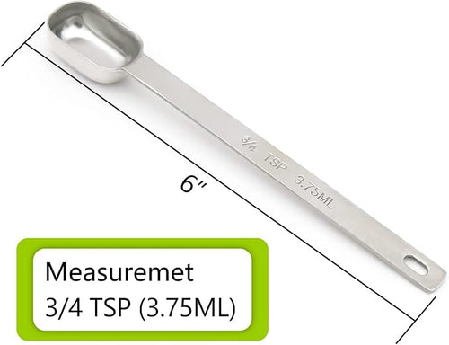 1PCS 3/4tsp Single Measuring Spoon, Stainless Steel Long Handle Individual - Image 2