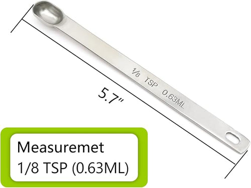 1PCS 1/8tsp Single Measuring Spoon, Stainless Steel Long Handle Individual - Image 2
