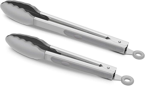 2 Pack Silicone Kitchen Tongs – 9" & 12" Set, Heat Resistant up to 500°F by ALLWIN-HOUSEWARE