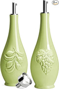 HOMBENE Porcelain Oil and Vinegar Dispenser, 16oz Oil Dispenser by HOMBENE