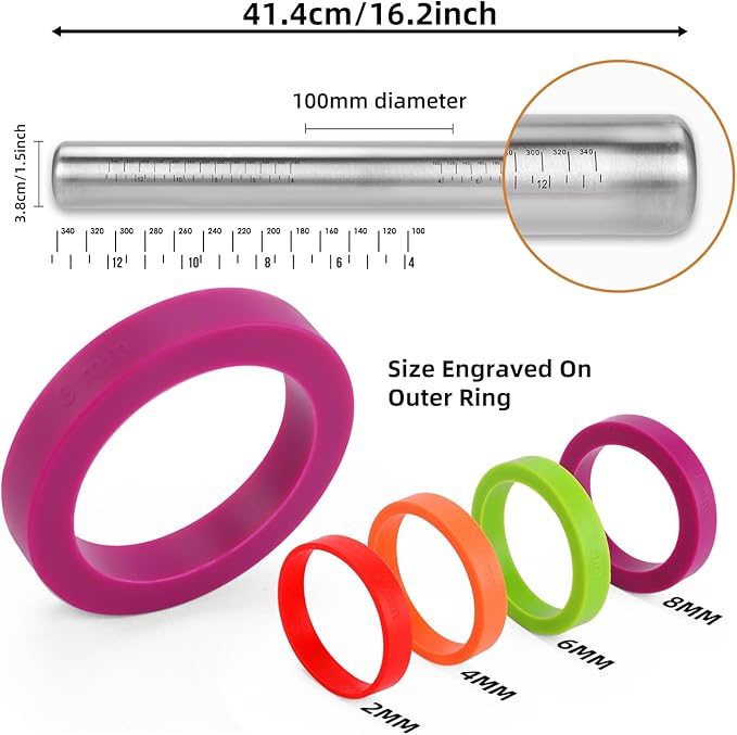 Stainless Steel Rolling Pin - Image 2