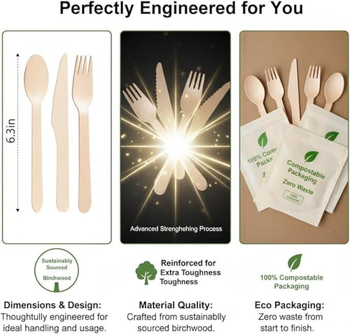 150Pack Compostable Forks - Image 2