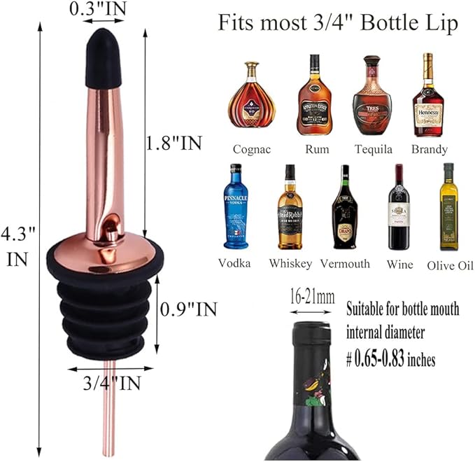 Pafusen 24 Pack Liquor Bottle Pourers, Liquor Pour Spout - Image 5