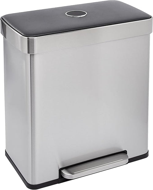 Amazon Basics Dual Compartment Recycling Trash Can by AmazonBasics