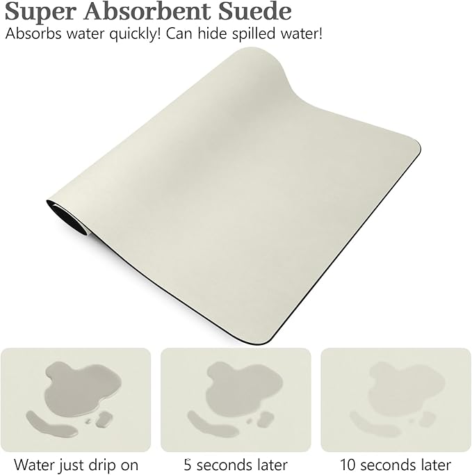 Bloss Coffee Mat / Drying Mat Off White, Absorbent / Hides Stains / Rubber - Image 3