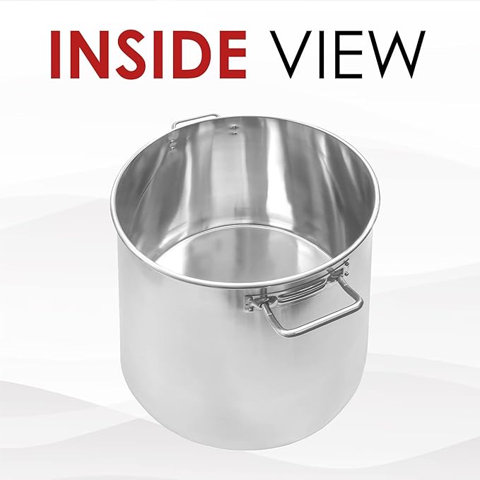 Concord 50 Quart Stainless Steel Stock Pot Cookware - Image 4