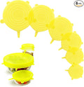 Silicone Stretch Lids – 6 Pack Reusable Food Covers, Flexible Silicone by Unknown