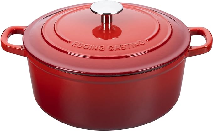 EDGING CASTING Enameled Cast Iron Dutch Oven Pot by EDGINGCOOKWARE