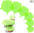 Silicone Stretch Lids – 6 Pack Reusable Food Covers, Flexible Silicone by Unknown