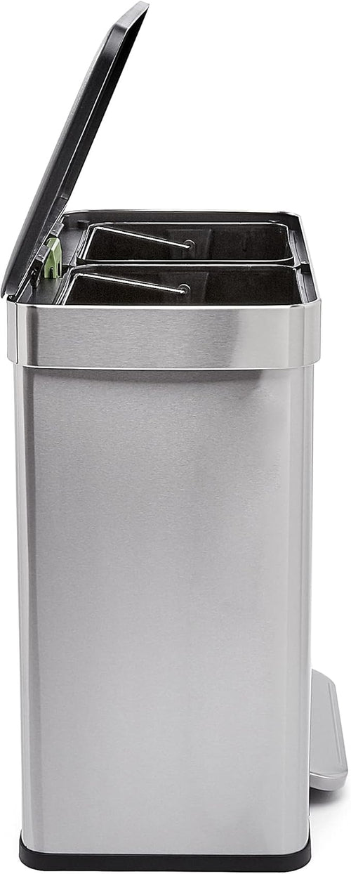 Amazon Basics Dual Compartment Recycling Trash Can - Image 2