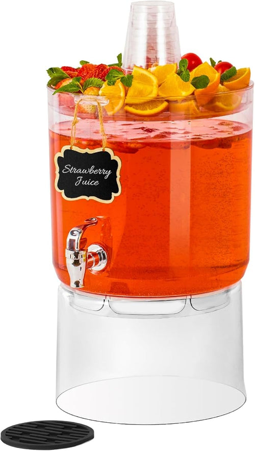 2 Gallon Beverage Dispenser for Parties, BPA-Free Drink Dispenser by MiraFureBrand