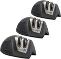 KitchenIQ 51423 | Deluxe Diamond Edge Grip 2-Stage Knife Sharpener | 3 Pack | by SmithsConsumerProductsInc
