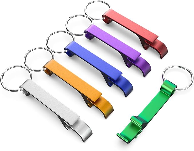 6 Pack Bottle Opener Keychain Set, Colorful Aluminum Alloy Beer Bottle Openers by TYTDOUTER