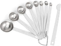 Upgrade 9 PCS Stainless Steel Measuring Spoons Set, Small Tablespoon, Set 8 by Aovchei