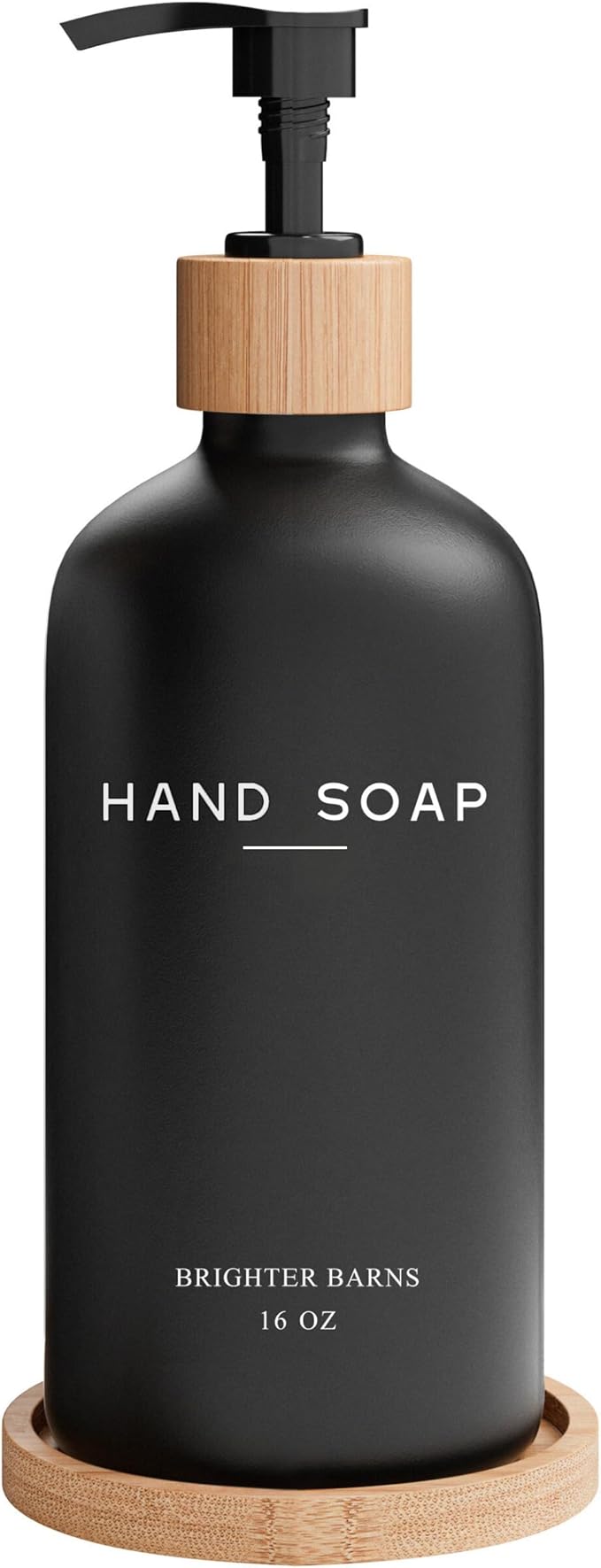 Black Glass Hand Soap Dispenser Bathroom Set by Brighter Barns by BrighterBarns
