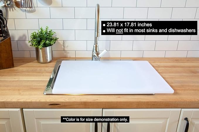 Thirteen Chefs Extra Large 24 x 18 Red Cutting Board - Image 5