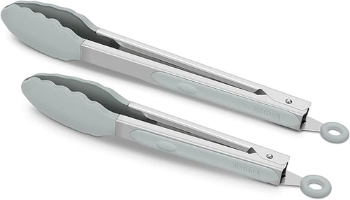 2 Pack Silicone Kitchen Tongs – 9" & 12" Set, Heat Resistant up to 500°F by ALLWIN-HOUSEWARE