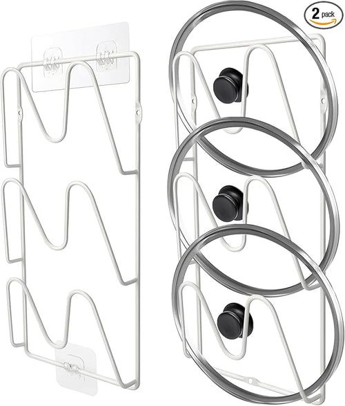 2 Pack Pot-Lid-Organizer, 6-Tier Pots and Pans Lid-Organizer by Unknown