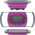 Qimh Collapsible Colander, Kitchen Colander Set Over Sink Strainer by Qimh