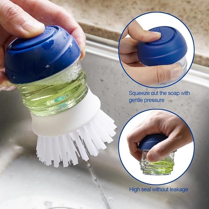 CELOX Dish Brush with Soap Dispenser, Palm Brush - Image 6