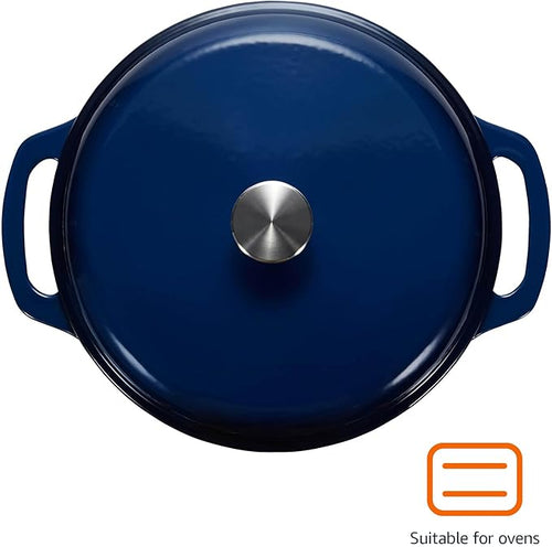 Amazon Basics Enameled Cast Iron Dutch Oven Pot - Image 2