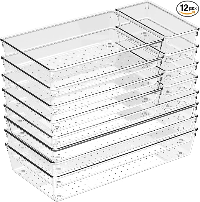 12 Pack Large Drawer Organizer Bins by CHOWAY