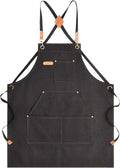 Aoomzoon Canvas Aprons for Men Chef Apron, Work Apron - 16oz Heavy Duty Cross by Aoomzoon