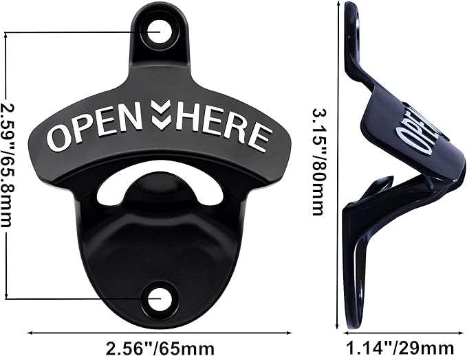 30 PCS Stainless Bottle Opener Wall Mount Black Bulk Beer Soda Cap Opener - Image 5