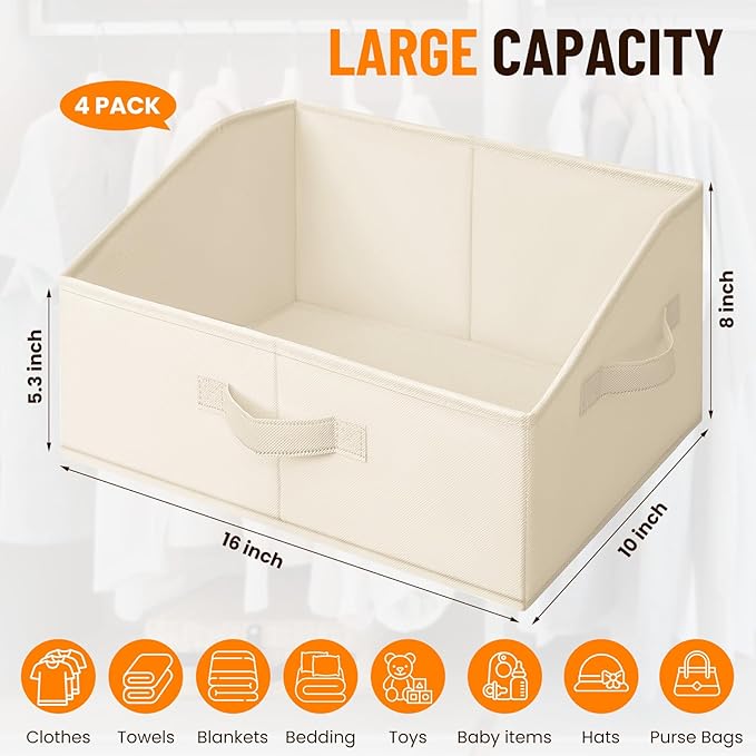 Criusia Closet Organizers Bins 4 Pack - Image 4