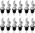 12PCS Weighted Liquor Bottle Pourers, Auto Flip Olive Oil Spout, Stainless by BALTRE