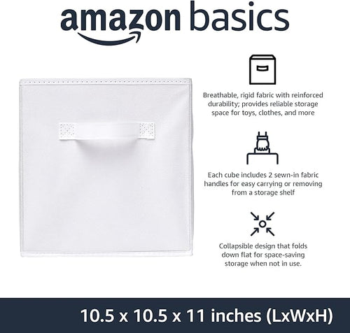 Amazon Basics Collapsible Fabric Storage Cubes Organizer - Image 2
