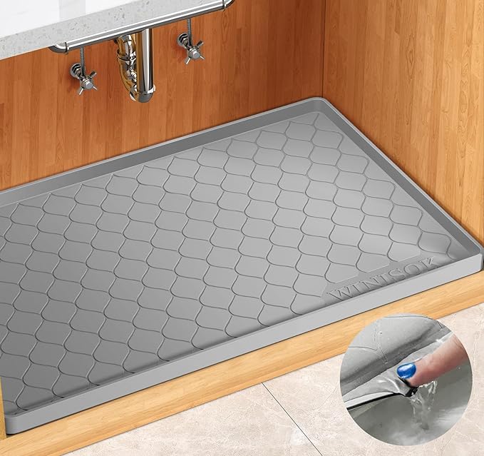 Winisok Silicone Under Sink Mat 31" x 22", kitchen Essentials and Gadgets by Winisok
