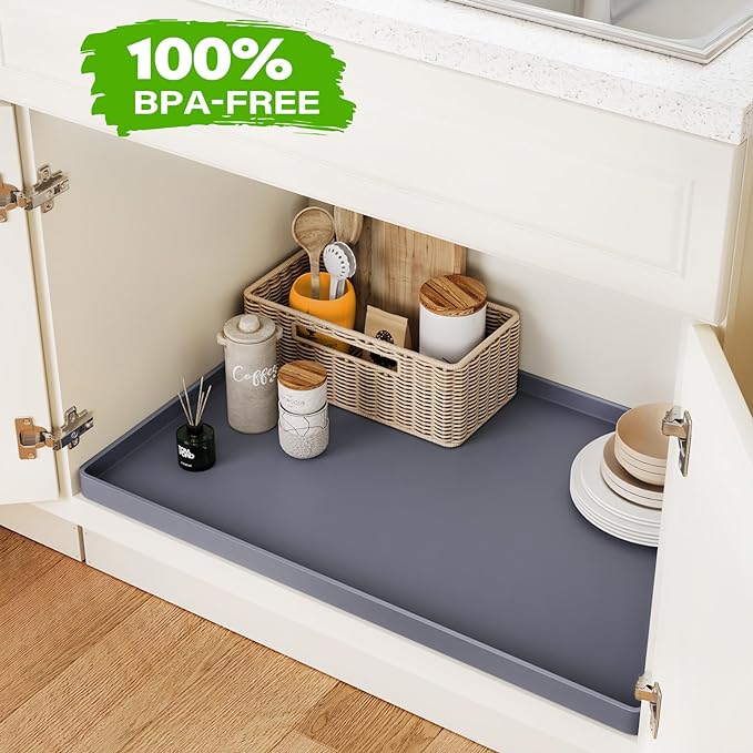 FLATO Waterproof Under Sink Mat 19" x 19" Shelf Liner - Image 4