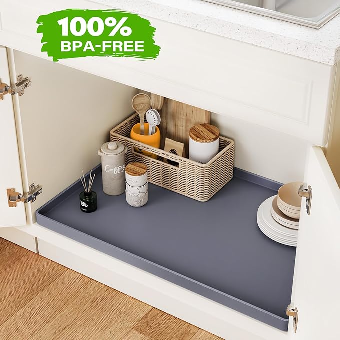 FLATO Waterproof Under Sink Mat 19" x 19" Shelf Liner - Image 4