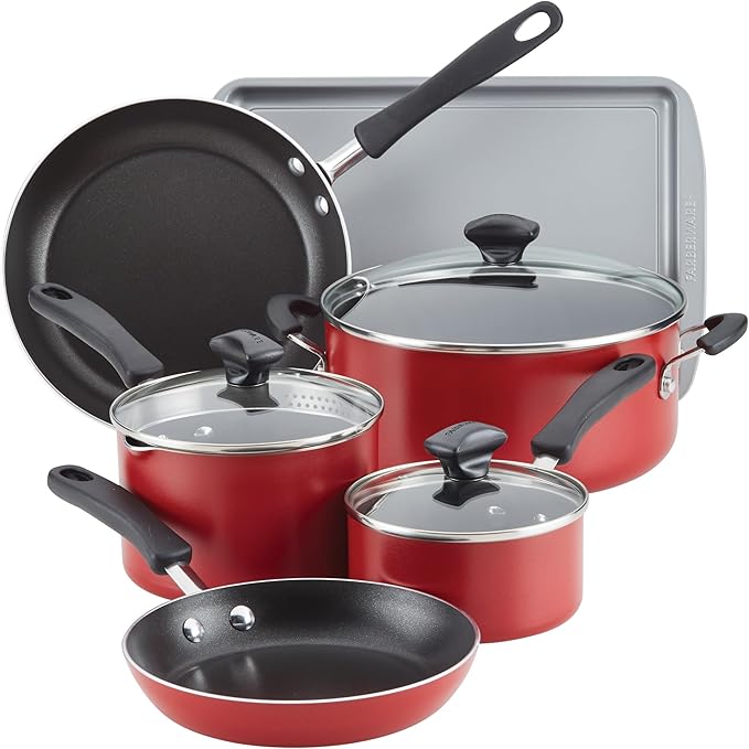Farberware Cookstart DiamondMax Nonstick Cookware/Pots and Pans Set, Dishwasher by Farberware