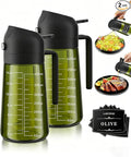 LAKUMIQI 2 in 1 Oil Sprayer for Cooking, 16oz Olive Oil Dispenser Bottle for by LAKUMIQI
