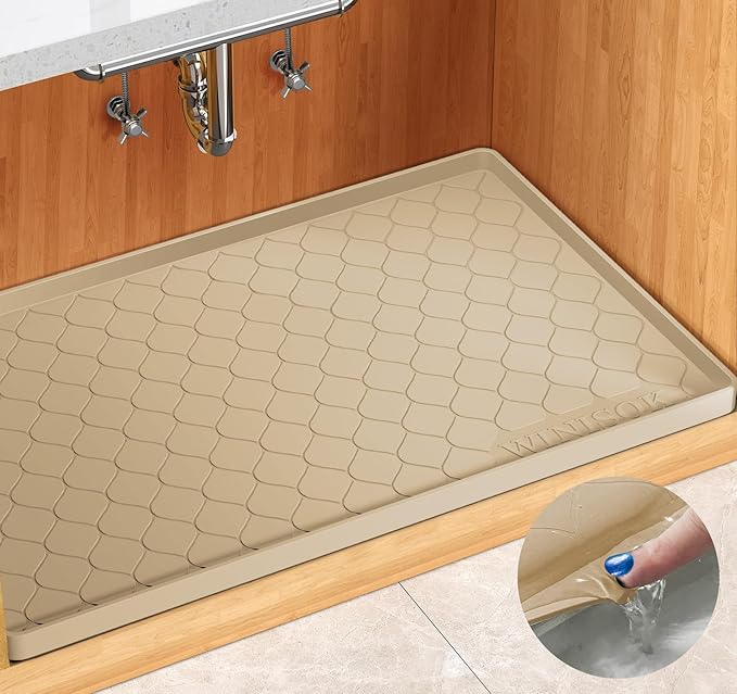 Winisok Silicone Under Sink Mat 25" x 19", kitchen Essentials and Gadgets by Winisok
