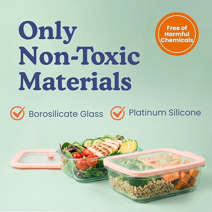 Non-Toxic 35 Oz Glass Storage Containers - Image 2