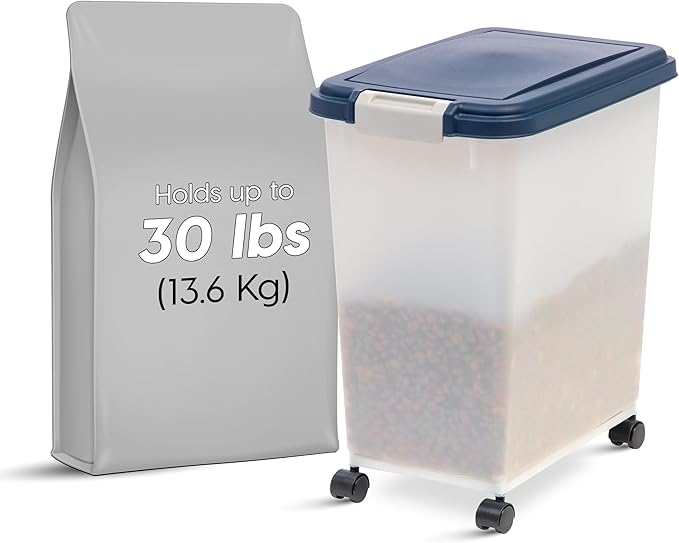 IRIS USA Airtight Dog Food Storage Container, Attachable Wheels, - Image 2