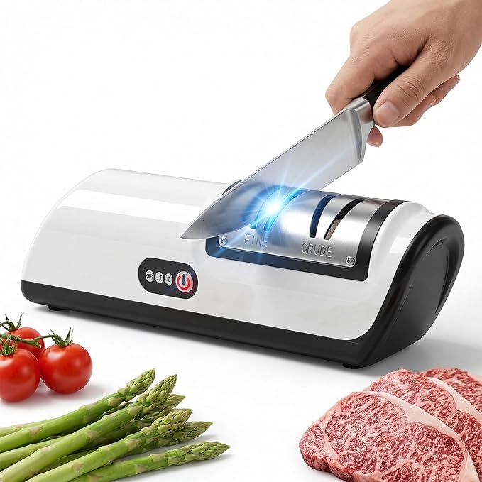 Professional Kitchen Knife Sharpener, Cordless Electric 2-Stage Precision System by Unknown