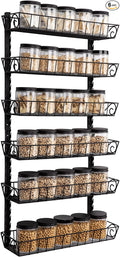 SWOMMOLY Adjustable Wall Mount Spice Rack, 6-Tier Dual-use Organizer by SWOMMOLY