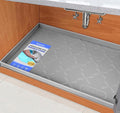 SIKADEER Under Sink Mat Waterproof 34" x 19", Silicone Mat Kitchen Drawer Shelf by SIKADEER