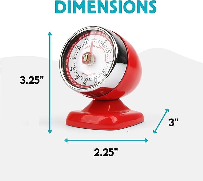 Kikkerland Vintage Streamline Timer – Retro Decor - Image 4